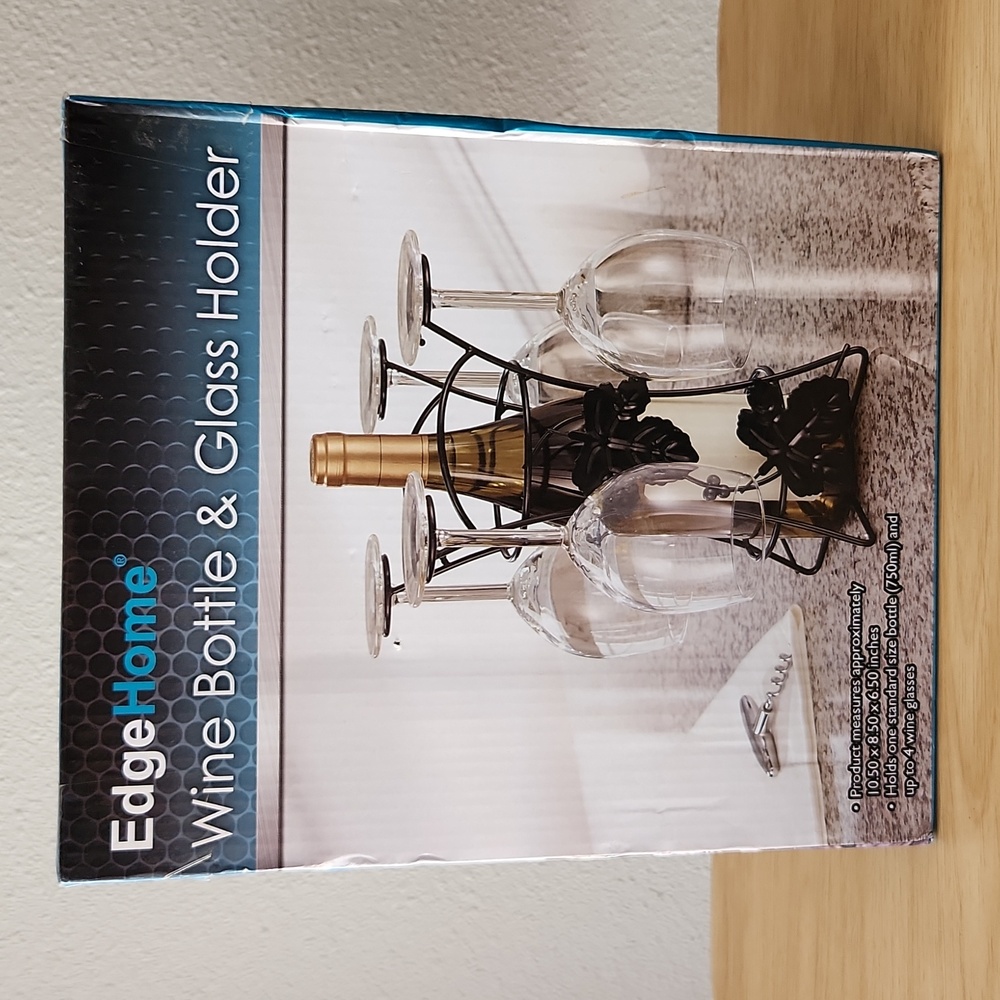 Wine Bottle and Glass Holder
